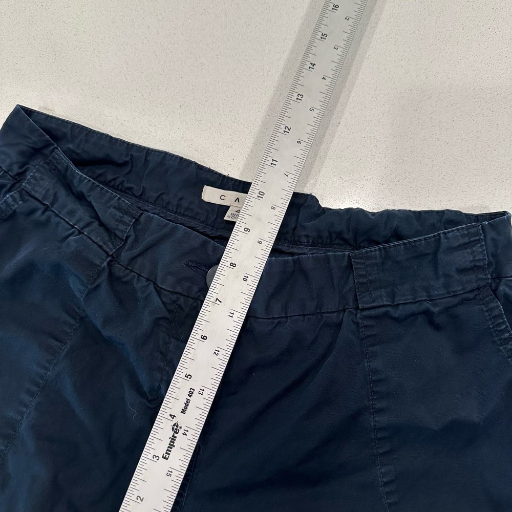 CAbi #252L Step Out Trouser Navy Blue Chino Pants Wide Leg Size 4 - Picture 9 of 10